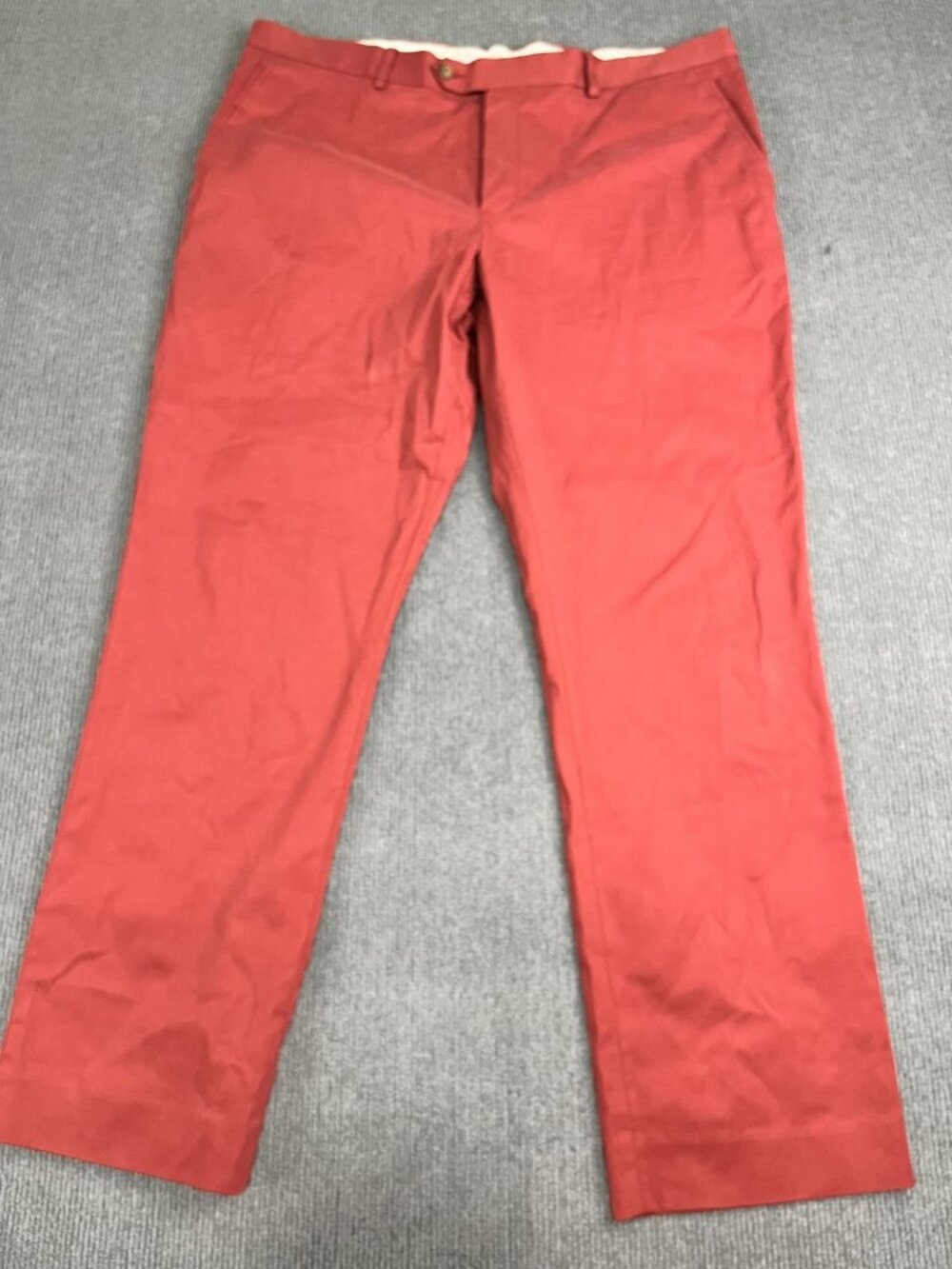 Tasso Elba Mens Red Flat Front Dress Pants 38x32